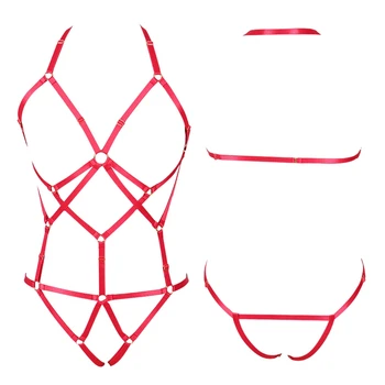 Lingerie Women Harness Top Cage Bra Sexy Strappy Tops Garter Belt Adjust Punk Gothic Red Belts Full Body Night Club Bedroom Wear
Lingerie Women Harness Top Cage Bra Sexy Strappy Tops Garter Belt Adjust Punk Gothic Red Belts Full Body Night Club Bedroom Wear