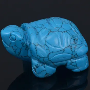 

2inch Blue Turquoise Turtle Tortoise Gems Carving Crafts Stone Figurine Chakra Healing Reiki Stone