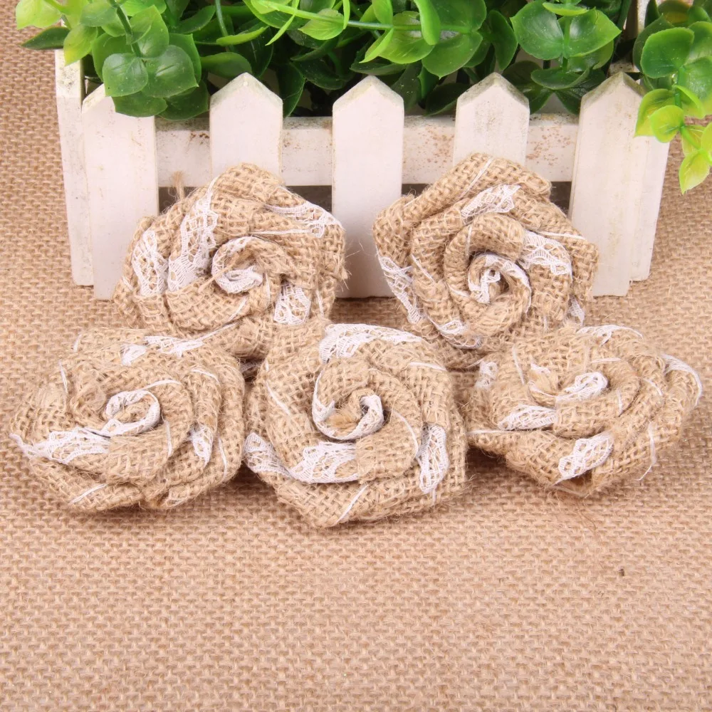 5Pcs/set Vintage Natural Hessian Burlap Rose Flowers Lace Edge Rose Posy Rustic Wedding Party Decoration
5Pcs/set Vintage Natural Hessian Burlap Rose Flowers Lace Edge Rose Posy Rustic Wedding Party Decoration
