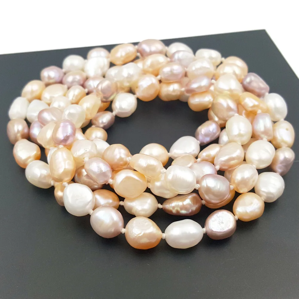Lii Ji Rice Shape Natural Multi Freshwater Pearl 7-8mm about 120cm Long Elegance Necklace Nice Gift
Lii Ji Rice Shape Natural Multi Freshwater Pearl 7-8mm about 120cm Long Elegance Necklace Nice Gift