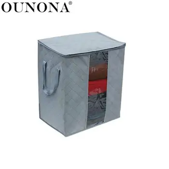 OUNONA 2Pcs 65L Foldable Bamboo Charcoal Fiber Zippered 3-Layer Clothes Blanket Storage Bag Organizer Box
OUNONA 2Pcs 65L Foldable Bamboo Charcoal Fiber Zippered 3-Layer Clothes Blanket Storage Bag Organizer Box