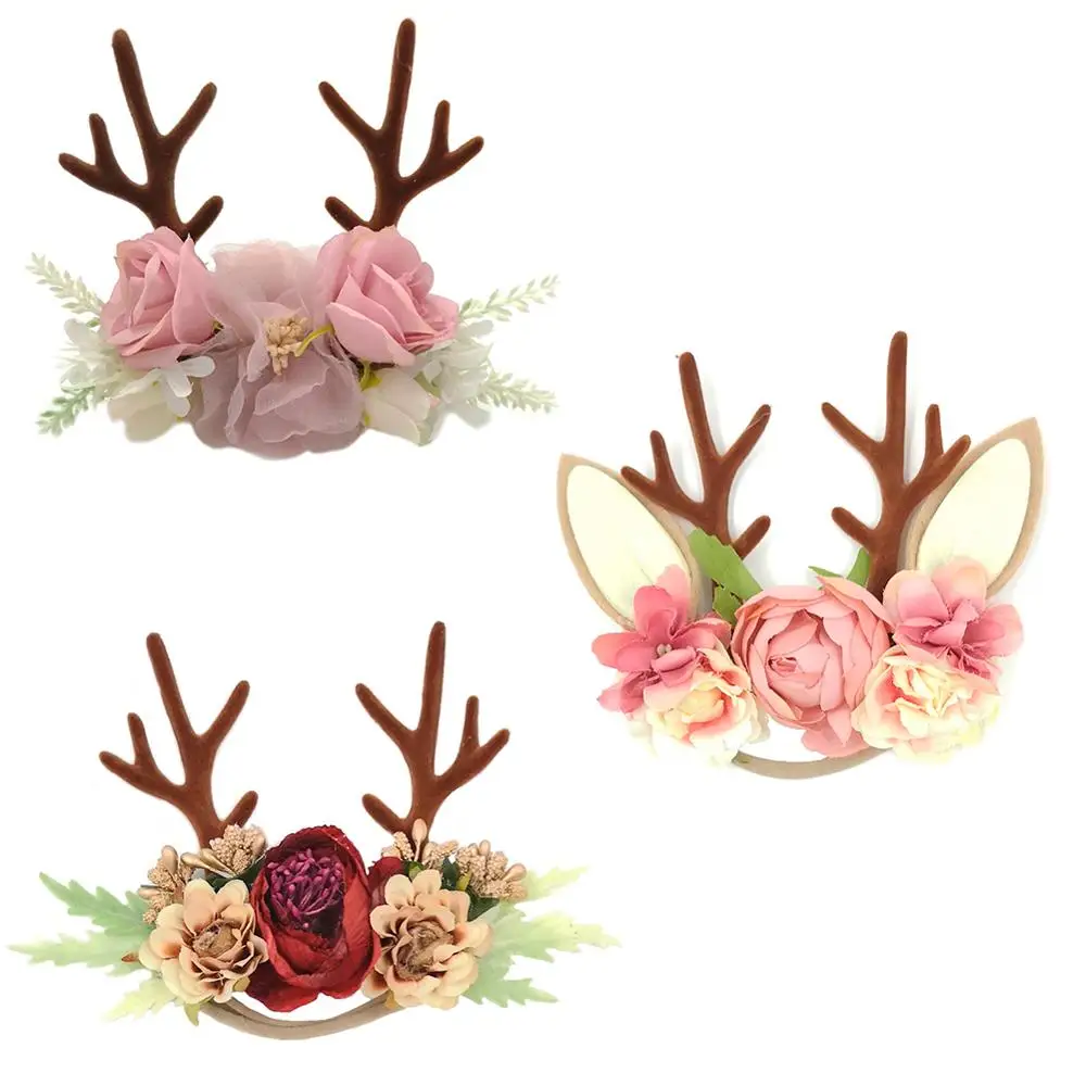 Antlers Floral Crown Headband Baby Girls Christmas Decor Flower 10Pcs/lot Bebe Headband for Girls Photo Props Kidocheese
Antlers Floral Crown Headband Baby Girls Christmas Decor Flower 10Pcs/lot Bebe Headband for Girls Photo Props Kidocheese