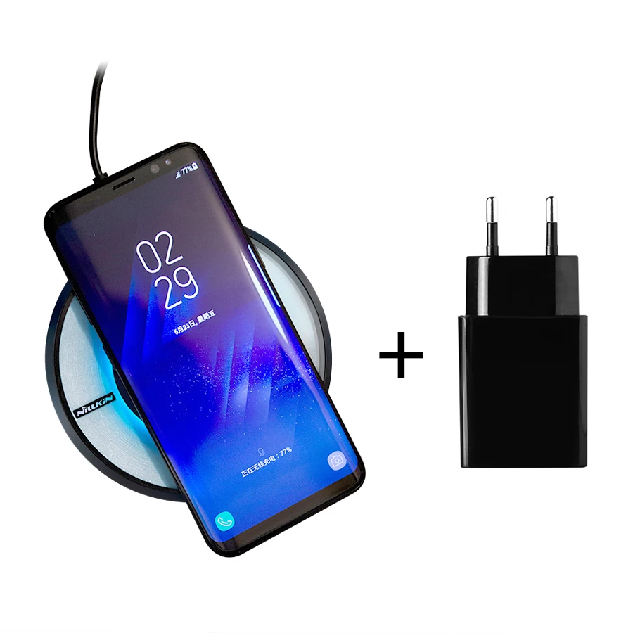 Wireless Charger nillkin Qi wireless charging pad with USB Phone Charger AC adapter For iPhone X/8/8 Plus For xiaomi For Samsung
Wireless Charger nillkin Qi wireless charging pad with USB Phone Charger AC adapter For iPhone X/8/8 Plus For xiaomi For Samsung