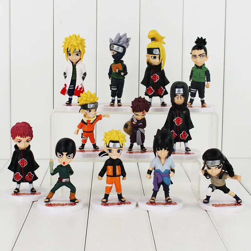 12pcs/lot Anime Naruto Shippuden Itachi Sasuke Kakashi Gaara Minato Naruto Akatsuki PVC action figure Model Toys Dolls
12pcs/lot Anime Naruto Shippuden Itachi Sasuke Kakashi Gaara Minato Naruto Akatsuki PVC action figure Model Toys Dolls