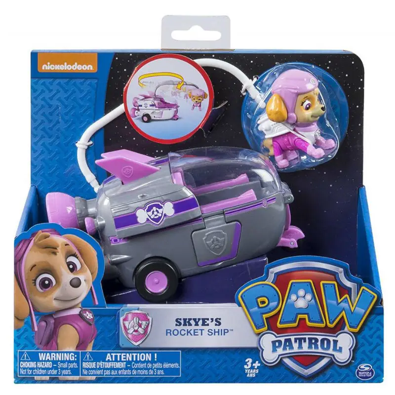 

Original box Genuine Paw patrol Vehicle and Pup - Chase' Cruiser skye rocket Patrulla Canina Dog kids Gift Doll Juguetes toy