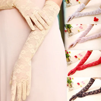 Women's Lace Gloves Mittens For Party Accessories Sunscreen Driving Gloves Lace Summer Long Section Of Thin Gloves
Women's Lace Gloves Mittens For Party Accessories Sunscreen Driving Gloves Lace Summer Long Section Of Thin Gloves