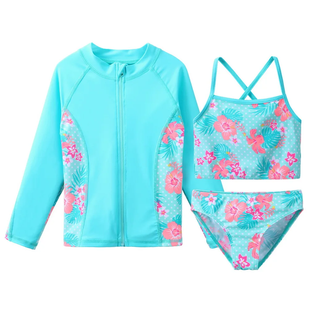 BAOHULU Girls Swimwear Long Sleeve Sun Protection Sea Beach Children Swimsuit Girl Baby 3 Pieces Set Kids Bathing Suits Costumes
BAOHULU Girls Swimwear Long Sleeve Sun Protection Sea Beach Children Swimsuit Girl Baby 3 Pieces Set Kids Bathing Suits Costumes