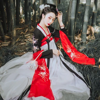 Red Hanfu Festival Outfit Dance Costume For Women Black Rave Clothes Ethnic Han Dynasty Cosplay Hanfu Stage Costumes BL1238
Red Hanfu Festival Outfit Dance Costume For Women Black Rave Clothes Ethnic Han Dynasty Cosplay Hanfu Stage Costumes BL1238