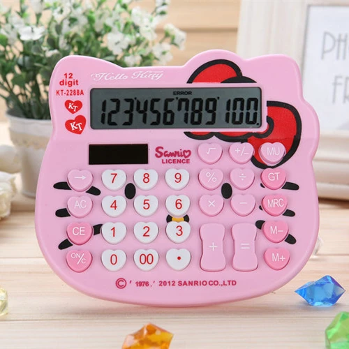 Cute Pink 3D Hello Kitty Desktop Solar Dual Power Calculator 12 Digital Kawaii Calculator for School Office Students Girls Gift
Cute Pink 3D Hello Kitty Desktop Solar Dual Power Calculator 12 Digital Kawaii Calculator for School Office Students Girls Gift