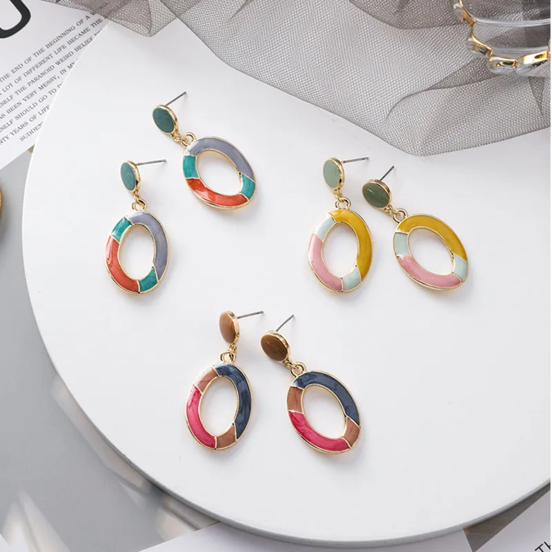 New Arrival Alloy Classic Geometric Women Dangle Earrings Korean Dripping Irregular Earrings Fashion Jewelry For Female
New Arrival Alloy Classic Geometric Women Dangle Earrings Korean Dripping Irregular Earrings Fashion Jewelry For Female