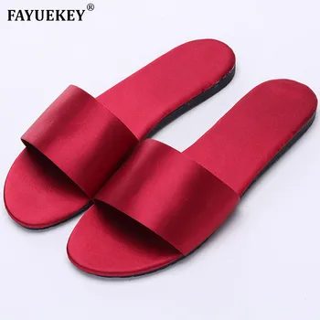 FAYUEKEY Spring Summer Fashion Women Home Emulation Silk Sexy Slippers Bedroom Beach Outside Flat Slides Sandals Shoes
FAYUEKEY Spring Summer Fashion Women Home Emulation Silk Sexy Slippers Bedroom Beach Outside Flat Slides Sandals Shoes