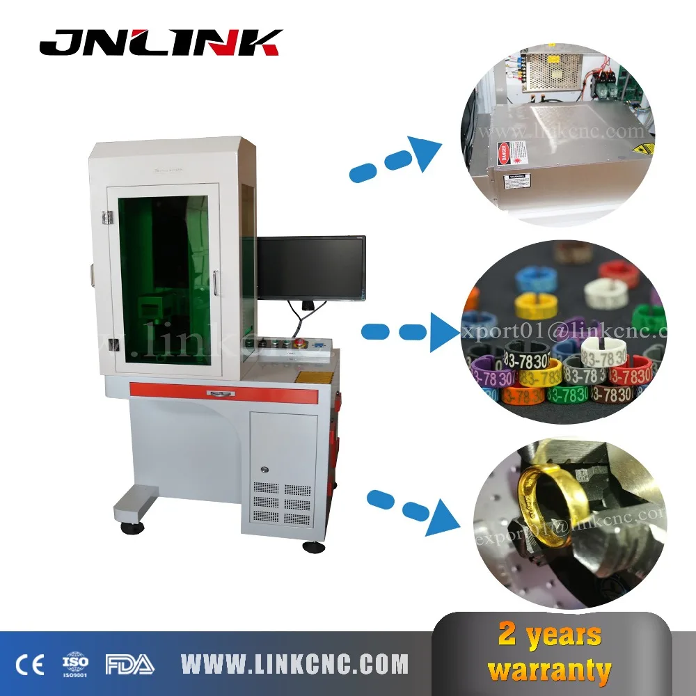 

JNLINK best price cnc laser printer cnc fiber marking machine for gold silver 3D design with raycus mopa color marking 20watt