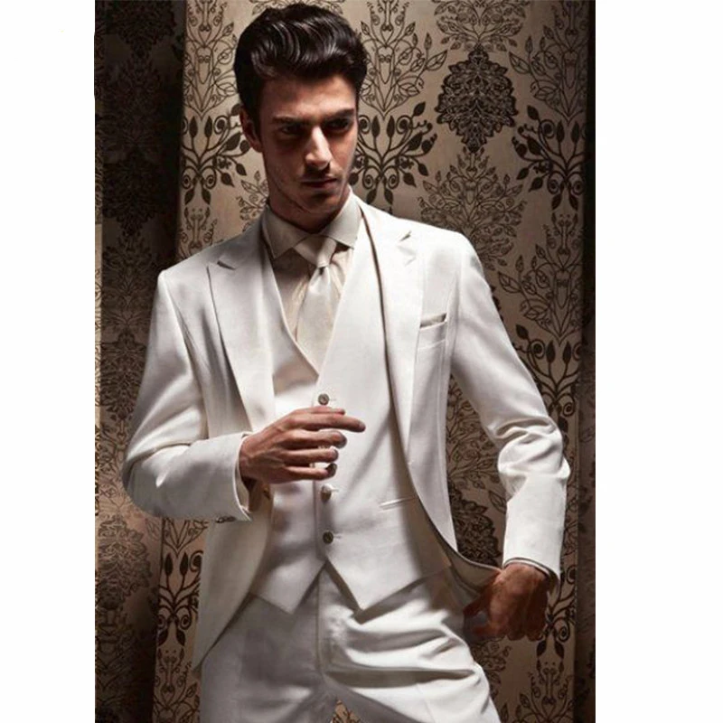 White Custom Homme Mens Suits With Pants Wedding Grooms men suit 2017 Slim Fit Peak Lapel One Button Jacket + Pants+Tie +Vest
White Custom Homme Mens Suits With Pants Wedding Grooms men suit 2017 Slim Fit Peak Lapel One Button Jacket + Pants+Tie +Vest