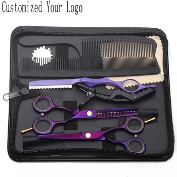 5.5'' JP Stainless Customized Logo Purple Professional Hairdressing Scissors Cutting Shears Thinning Scissors Hair Scissors
5.5'' JP Stainless Customized Logo Purple Professional Hairdressing Scissors Cutting Shears Thinning Scissors Hair Scissors