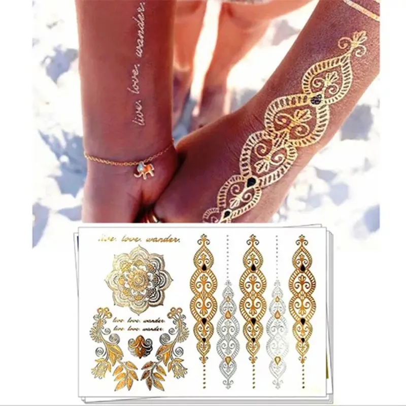 Krasivyy temporary golden tattoos stickers jewelry bracelet tattoos new mandala flash tattoo paste makeup girl waterproof tattoo
Krasivyy temporary golden tattoos stickers jewelry bracelet tattoos new mandala flash tattoo paste makeup girl waterproof tattoo