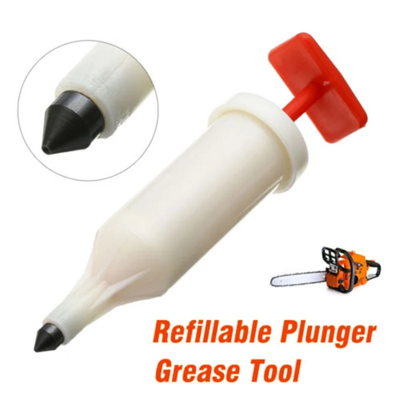 Extends Bar & Chain Life Refillable Power Tool Accessories Type Chainsaw Grease Gun 21ml 3/4 oz
Extends Bar & Chain Life Refillable Power Tool Accessories Type Chainsaw Grease Gun 21ml 3/4 oz