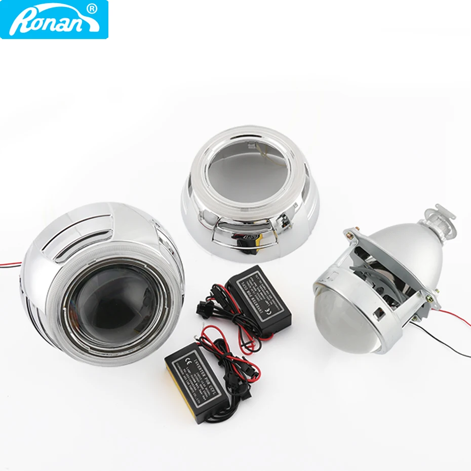 RONAN 3.0'' Bi-Xenon HID Headlight Retrofit Projector Lens LHD/RHD use bulb H1 with CCFL Angel eyes fits for H4 H7 Free Shipping
RONAN 3.0'' Bi-Xenon HID Headlight Retrofit Projector Lens LHD/RHD use bulb H1 with CCFL Angel eyes fits for H4 H7 Free Shipping