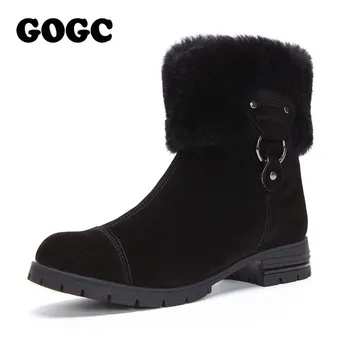 GOGC 100% Genuine Leather Women Winter Shoes with Fur Wool Big Size Mid Calf Boots Ankle Boots for Women Winter Boots Women 9823
GOGC 100% Genuine Leather Women Winter Shoes with Fur Wool Big Size Mid Calf Boots Ankle Boots for Women Winter Boots Women 9823