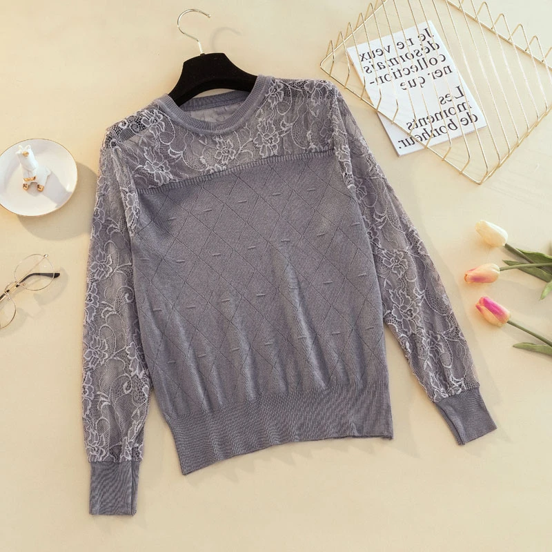 GIGOGOU Spring Summer Loose Women Pullover Sweater Hollow Out Sexy Lace Knitted Top Long Sleeve Thin Female Pullover and Sweater
GIGOGOU Spring Summer Loose Women Pullover Sweater Hollow Out Sexy Lace Knitted Top Long Sleeve Thin Female Pullover and Sweater