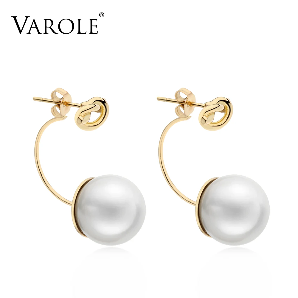 Varole New Arrival Gold Color Stainless Steel Earrings for Women C Shape knotted pearl Hoops earrings jewelry Wholesale
Varole New Arrival Gold Color Stainless Steel Earrings for Women C Shape knotted pearl Hoops earrings jewelry Wholesale