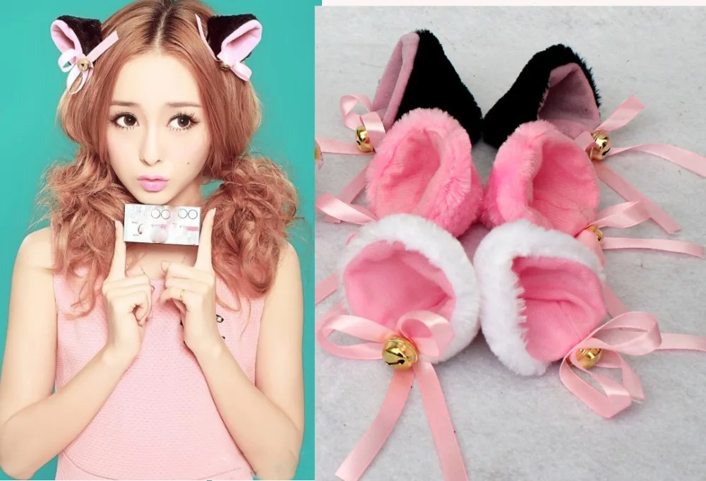 Girl women plush Cosplay black white cat neko ears tiger leopard fox Animal Ear hair pin with bell Maid Lolita headband
Girl women plush Cosplay black white cat neko ears tiger leopard fox Animal Ear hair pin with bell Maid Lolita headband