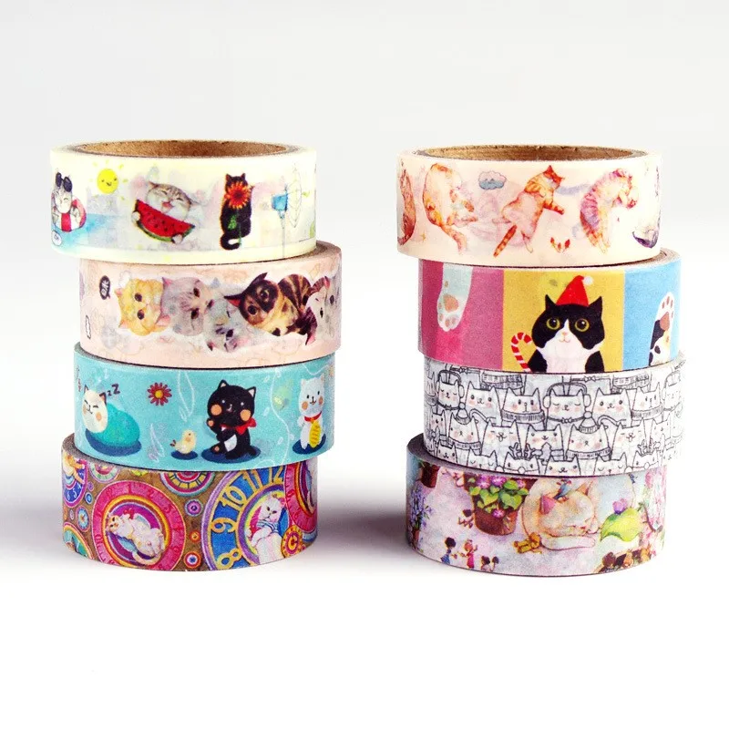 Cute Cats Pets Theme Washi Tape Decorative Tapes DIY Decor Planners Scrapbooking Adhesive Tape Label Sticker Stationery
Cute Cats Pets Theme Washi Tape Decorative Tapes DIY Decor Planners Scrapbooking Adhesive Tape Label Sticker Stationery