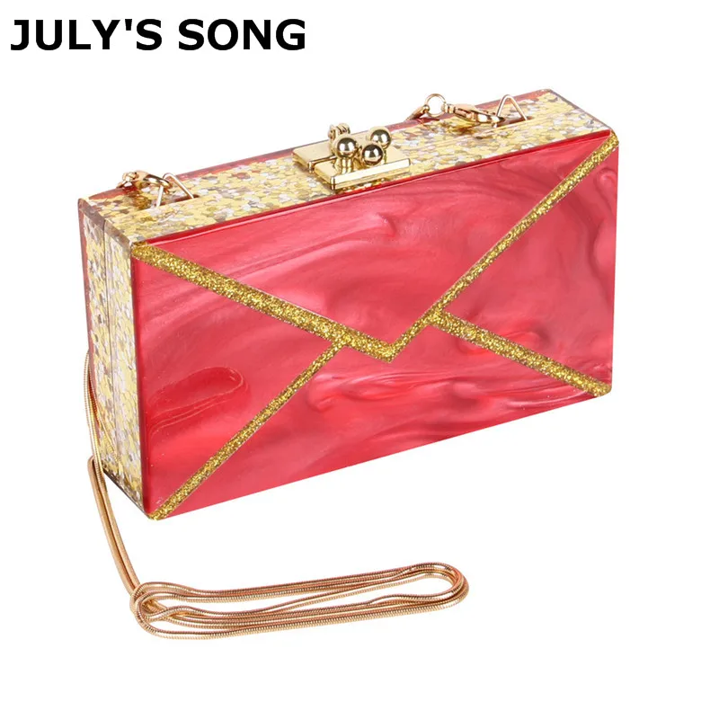 JULY'S SONG Women Messenger Bag Wedding Party Unqique Acrylic Envelope Box Handbag Lady Small Clutch Evening Bag
JULY'S SONG Women Messenger Bag Wedding Party Unqique Acrylic Envelope Box Handbag Lady Small Clutch Evening Bag
