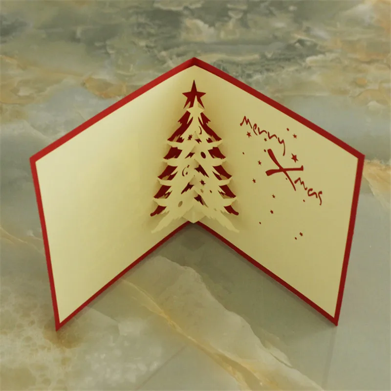 Best Sellers 3D laser cut pop handmade Vintage post cards christmas tree custom Xmas greeting cards Gifts 15*15cm
Best Sellers 3D laser cut pop handmade Vintage post cards christmas tree custom Xmas greeting cards Gifts 15*15cm