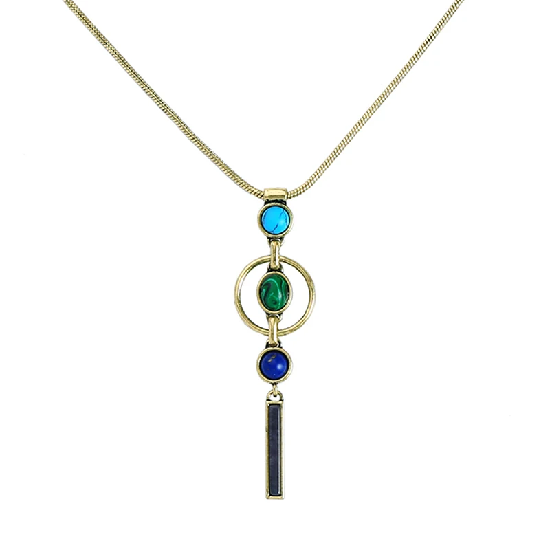 Joolim Luxe-Level Turkey Blue Marble Stone Convertible Necklace 
Joolim Luxe-Level Turkey Blue Marble Stone Convertible Necklace