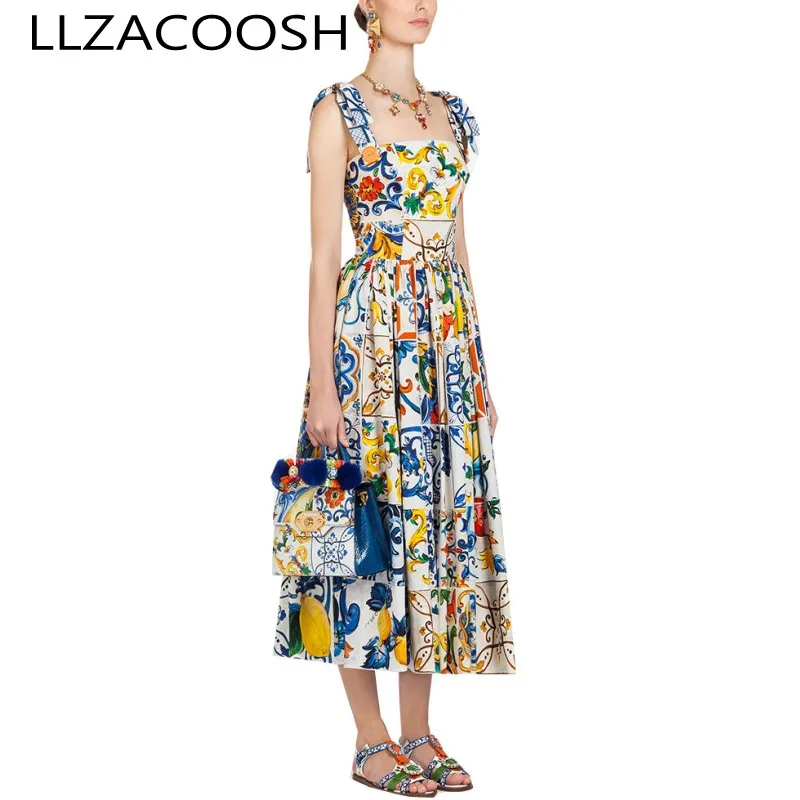 Fashion Runway Summer Dress 2019 Women's Vacation Holiday Vestidos Bow Strap Backless Blue And White Porcelain Floral Long Dress
Fashion Runway Summer Dress 2019 Women's Vacation Holiday Vestidos Bow Strap Backless Blue And White Porcelain Floral Long Dress
