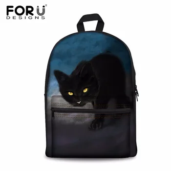 FORUDESIGNS 2018 Women's College Bag Canvas Shoulders backpack Black Cat Children School Bag Student Classic Book Bag Mochila
FORUDESIGNS 2018 Women's College Bag Canvas Shoulders backpack Black Cat Children School Bag Student Classic Book Bag Mochila