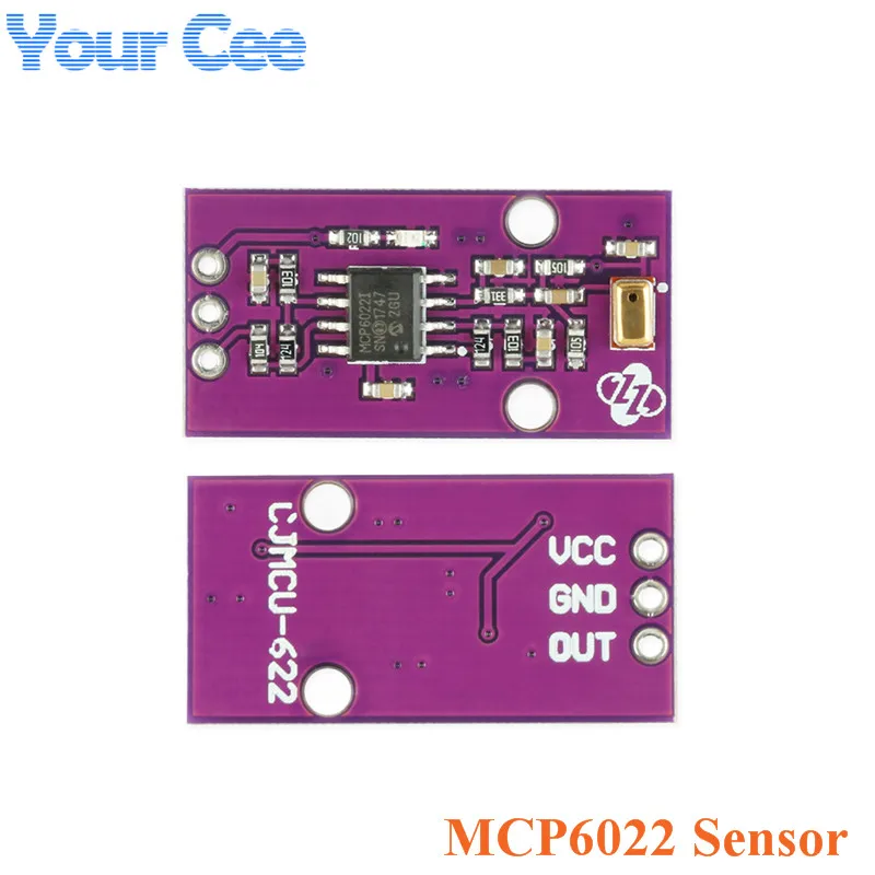 MCP6022 Sound Sensor MIC Silicon Microphone Rail-to-Rail Operational Amplifier Simulated Output
MCP6022 Sound Sensor MIC Silicon Microphone Rail-to-Rail Operational Amplifier Simulated Output