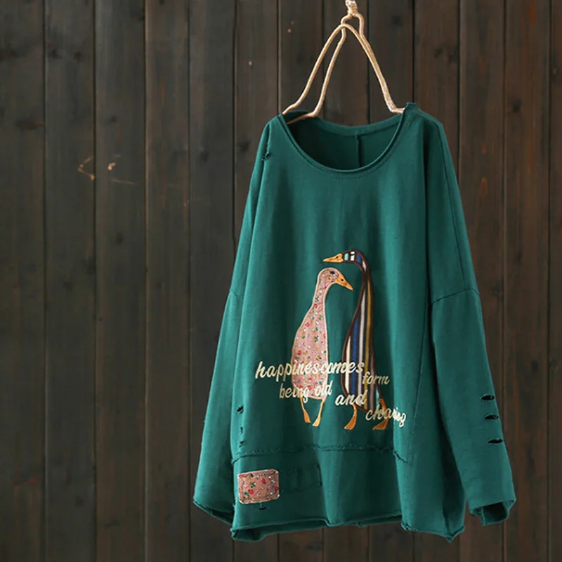 Johnature Women Embroidery Kawaii T-Shirts 2019 Spring New O-Neck Long Sleeve Appliques Harajuku Female Clothing Japanese Tshirt
Johnature Women Embroidery Kawaii T-Shirts 2019 Spring New O-Neck Long Sleeve Appliques Harajuku Female Clothing Japanese Tshirt