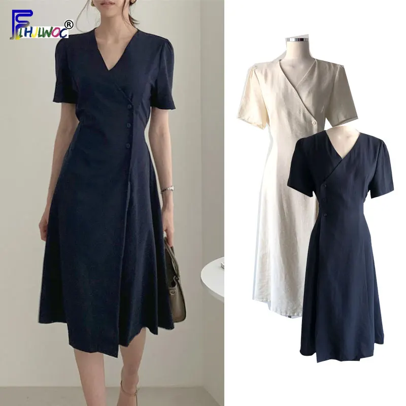 Tempearment Lady Dresses Hot Sales Woman Vintage Summer Casual Office Work V Neck Lanon Blend Button Shirt Dress Long Black 714
Tempearment Lady Dresses Hot Sales Woman Vintage Summer Casual Office Work V Neck Lanon Blend Button Shirt Dress Long Black 714