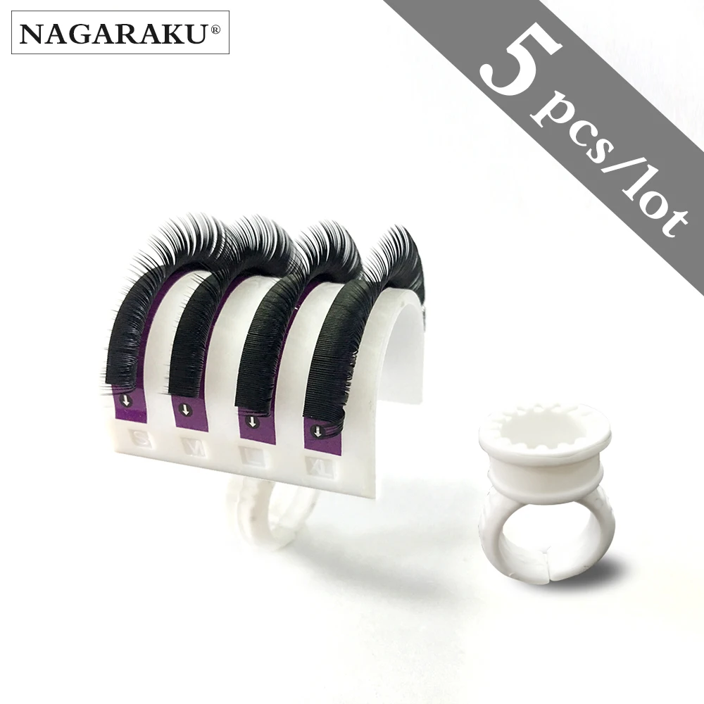 NAGARAKU 5 pcs U Shape Glue Ring Disposable Eyelash Device Ring Strips Eyelash Holder Set U-band ring adjustable size
NAGARAKU 5 pcs U Shape Glue Ring Disposable Eyelash Device Ring Strips Eyelash Holder Set U-band ring adjustable size