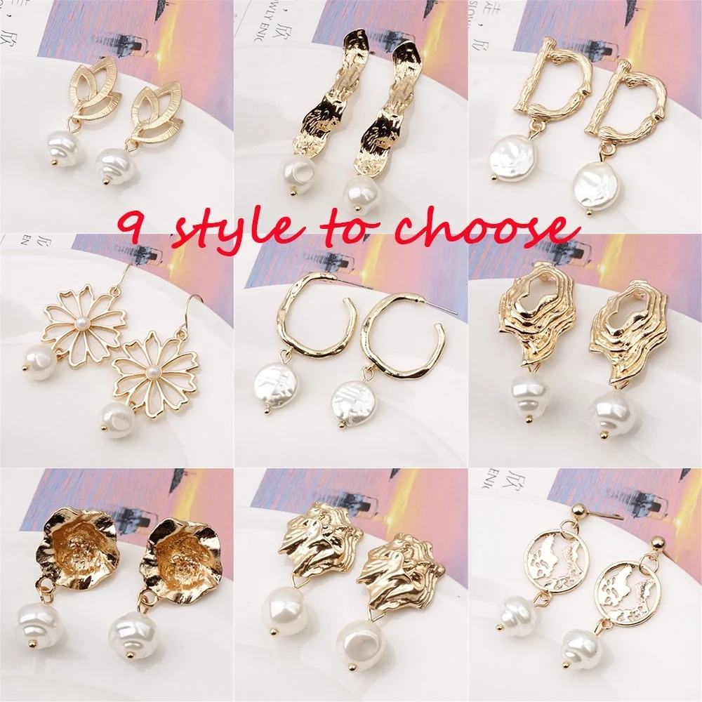 2019 New Fashion Simple and Versatile Creative Personality Irregular Metal Pearl Earrings Ladies Ear Jewelry
2019 New Fashion Simple and Versatile Creative Personality Irregular Metal Pearl Earrings Ladies Ear Jewelry