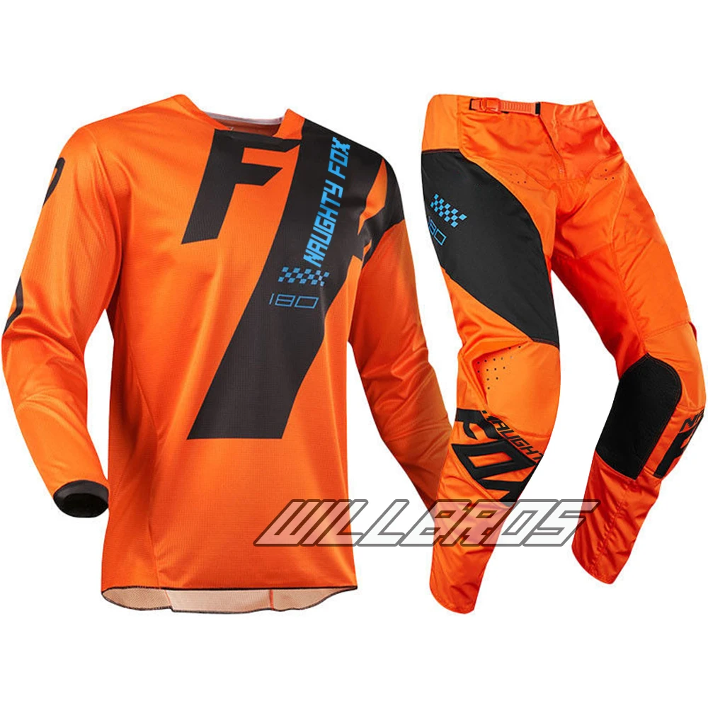 

2019 NAUGHTY FOX New off-road 180 Mastar summer off-road motorcycle suit racing Jersey MX Motocross Dirt Bike Gear Orange moto