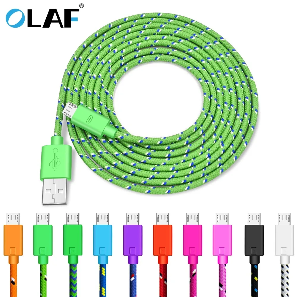 Кабель Micro USB Olaf 1 м/2 м/3 м кабель для быстрой зарядки и синхронизации данных Samsung