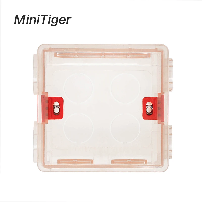 Minitiger 86mm*83mm*50mm Adjustable Transparent Mounting Box Internal Cassette For 86 Type WIFI Touch Switch and USB Socket
Minitiger 86mm*83mm*50mm Adjustable Transparent Mounting Box Internal Cassette For 86 Type WIFI Touch Switch and USB Socket