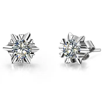 Royal Design 1CT/Piece Snow Flake Style Simulate Diamond Female Promise Wedding Earrings Solid 18K White Gold Stud Earrings
Royal Design 1CT/Piece Snow Flake Style Simulate Diamond Female Promise Wedding Earrings Solid 18K White Gold Stud Earrings
