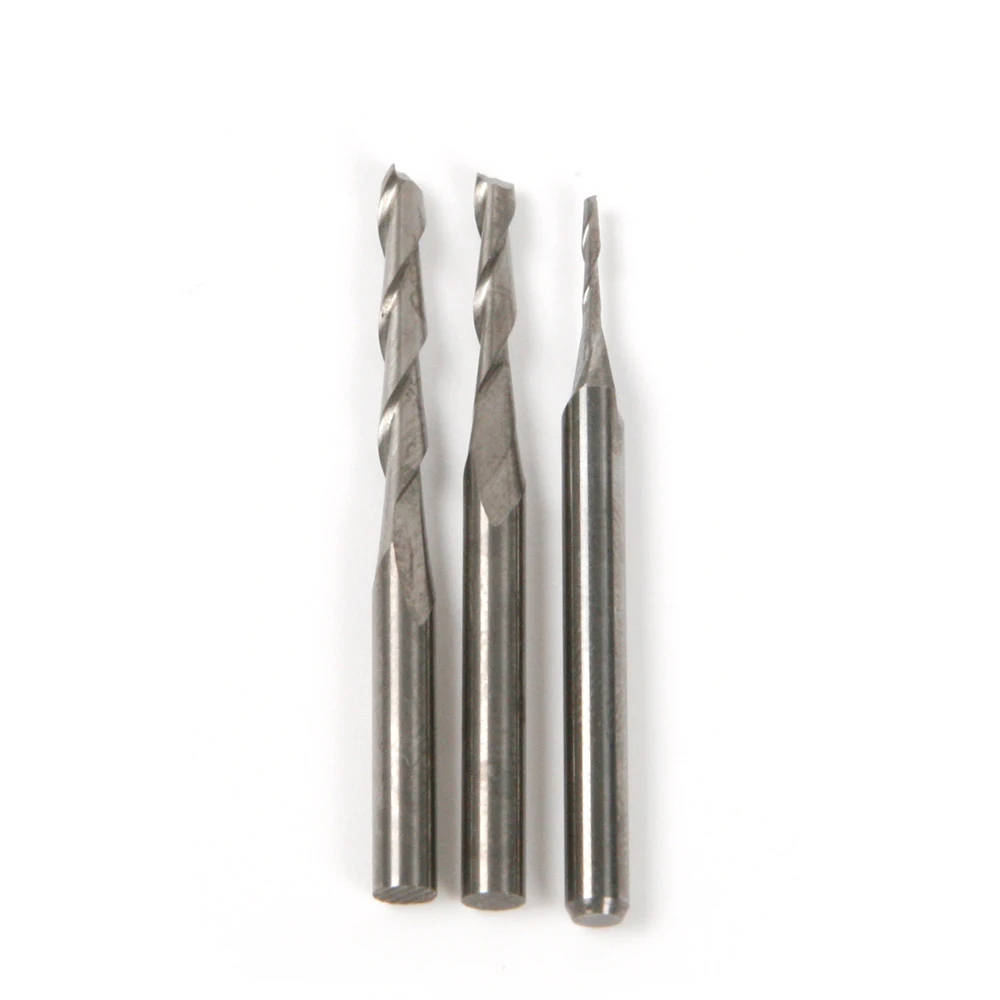 1Pcs 3.175mm Shank 2 Flutes End Mills Cutter CNC Router Bit For Hardwood PVC Milling Cutter Tool Blade diameter 1mm 2mm 2.5mm
1Pcs 3.175mm Shank 2 Flutes End Mills Cutter CNC Router Bit For Hardwood PVC Milling Cutter Tool Blade diameter 1mm 2mm 2.5mm