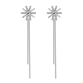 100% 925 sterling silver fashion shiny crystal sunflower long tassels stud earrings women jewelry wholesale wedding gift cheap
100% 925 sterling silver fashion shiny crystal sunflower long tassels stud earrings women jewelry wholesale wedding gift cheap