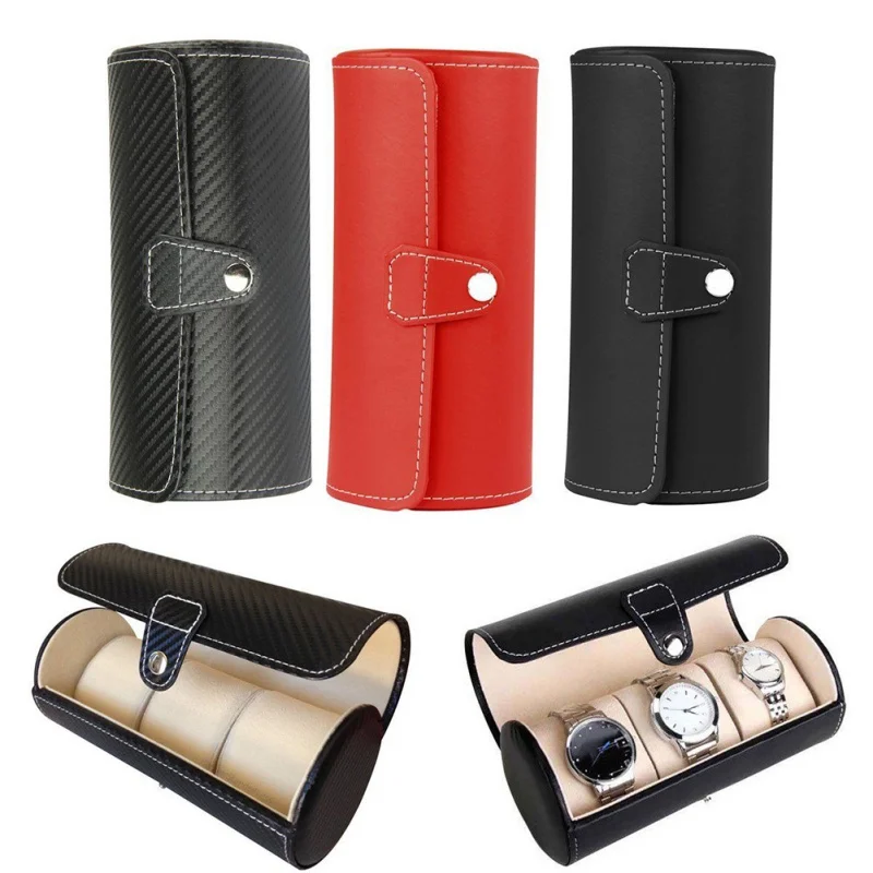 4 Colors Organizer 3 Slot Watch Box PU Leather Cylinder Shape Fluffy Lining Display Container Holder Travel Dresser Storage Box
4 Colors Organizer 3 Slot Watch Box PU Leather Cylinder Shape Fluffy Lining Display Container Holder Travel Dresser Storage Box