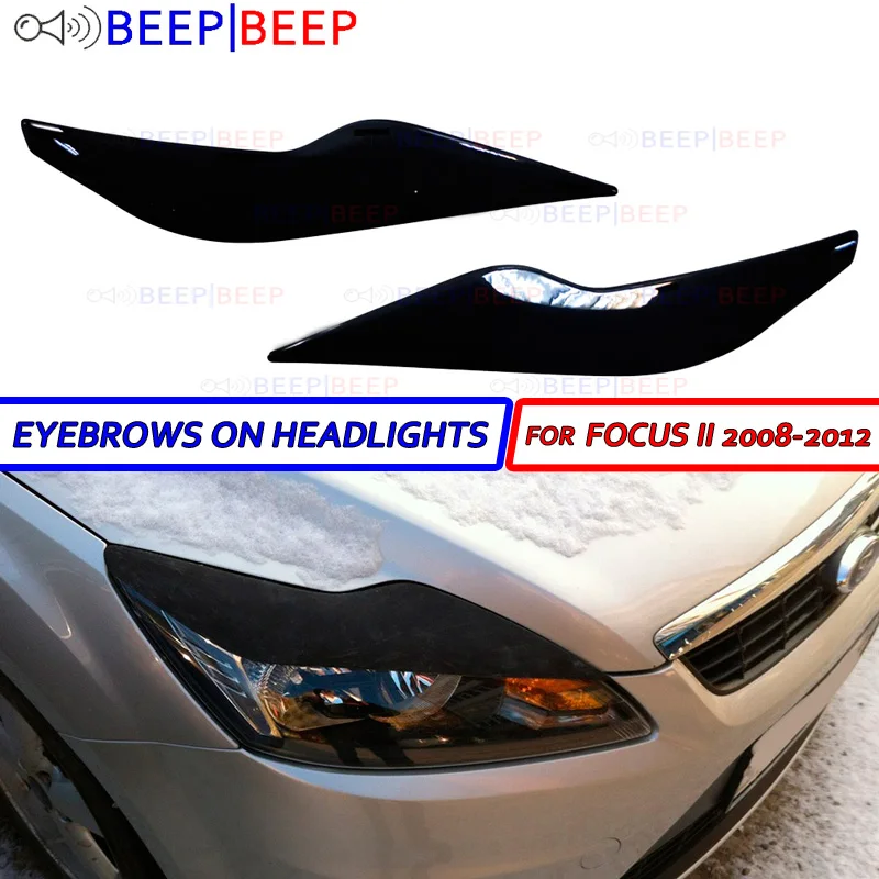 Eyebrows for Ford Focus 2 2008-2011 on headlights cilia eyelash molding decoration car styling tuning accessories
Eyebrows for Ford Focus 2 2008-2011 on headlights cilia eyelash molding decoration car styling tuning accessories