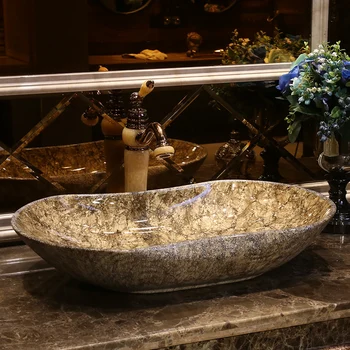 Imitation stones Luxurious China Artistic Handmade Art wash basin Ceramic Counter Top Wash Basin Bathroom Sinks modern ceramics
Imitation stones Luxurious China Artistic Handmade Art wash basin Ceramic Counter Top Wash Basin Bathroom Sinks modern ceramics