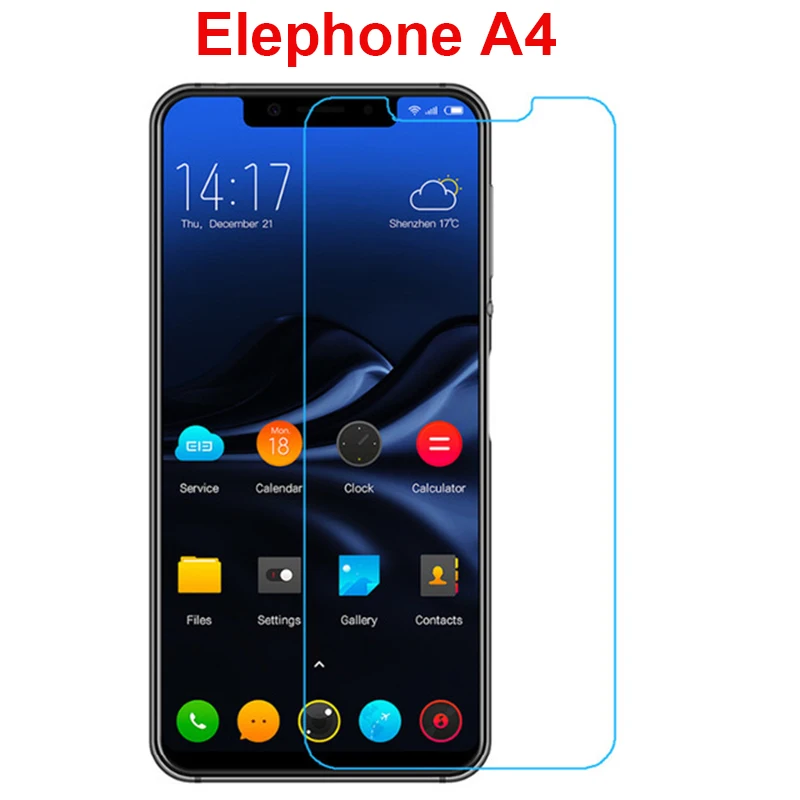 Защитная пленка для экрана Elephone A4 закаленное стекло 2.5d с инструментами очистки |
