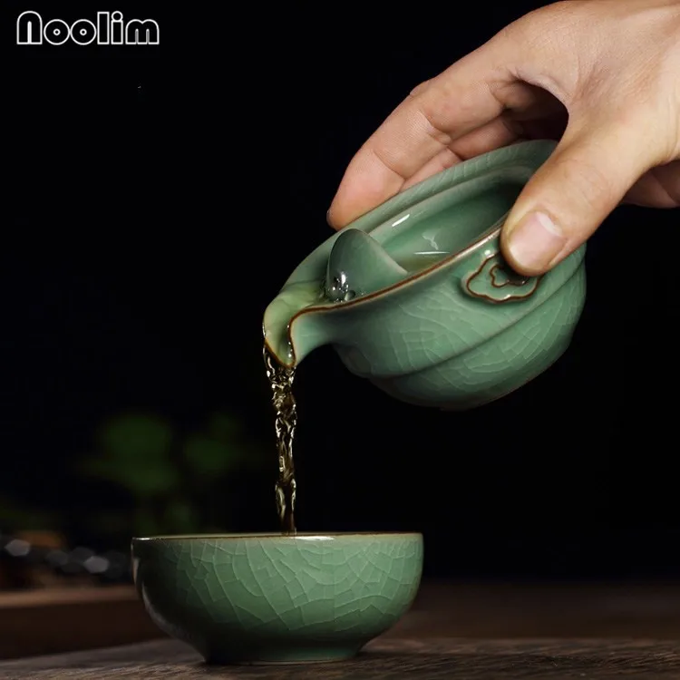 NOOLIM Kung Fu Tea Set Include 1 Pot 1 Cup Elegant Gaiwan Beautiful Teapot Kettle Coffee Cup Chinese Celadon Porcelain Tea Pot
NOOLIM Kung Fu Tea Set Include 1 Pot 1 Cup Elegant Gaiwan Beautiful Teapot Kettle Coffee Cup Chinese Celadon Porcelain Tea Pot