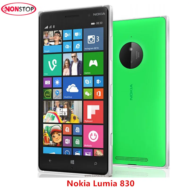 Unlocked Original Nokia Lumia 830 Mobile Phone 5.0" touch screen 1 RAM 16GB ROM Quad Core 10MP WIFI GPS Cell Phone
Unlocked Original Nokia Lumia 830 Mobile Phone 5.0" touch screen 1 RAM 16GB ROM Quad Core 10MP WIFI GPS Cell Phone