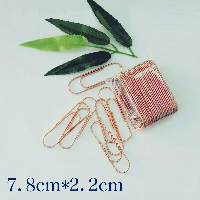25pcs/pkg 78mm large size paperclip rose gold clips bookmarks paper clip Factory direct supply
25pcs/pkg 78mm large size paperclip rose gold clips bookmarks paper clip Factory direct supply