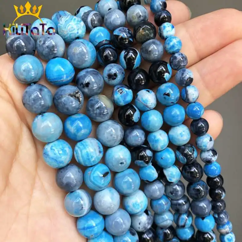 Natural Stone Blue Fire Flame Agates Beads Round Loose Spacer Bead 6/8/10mm For Jewelry Making DIY Charm Bracelets 15''Strand
Natural Stone Blue Fire Flame Agates Beads Round Loose Spacer Bead 6/8/10mm For Jewelry Making DIY Charm Bracelets 15''Strand